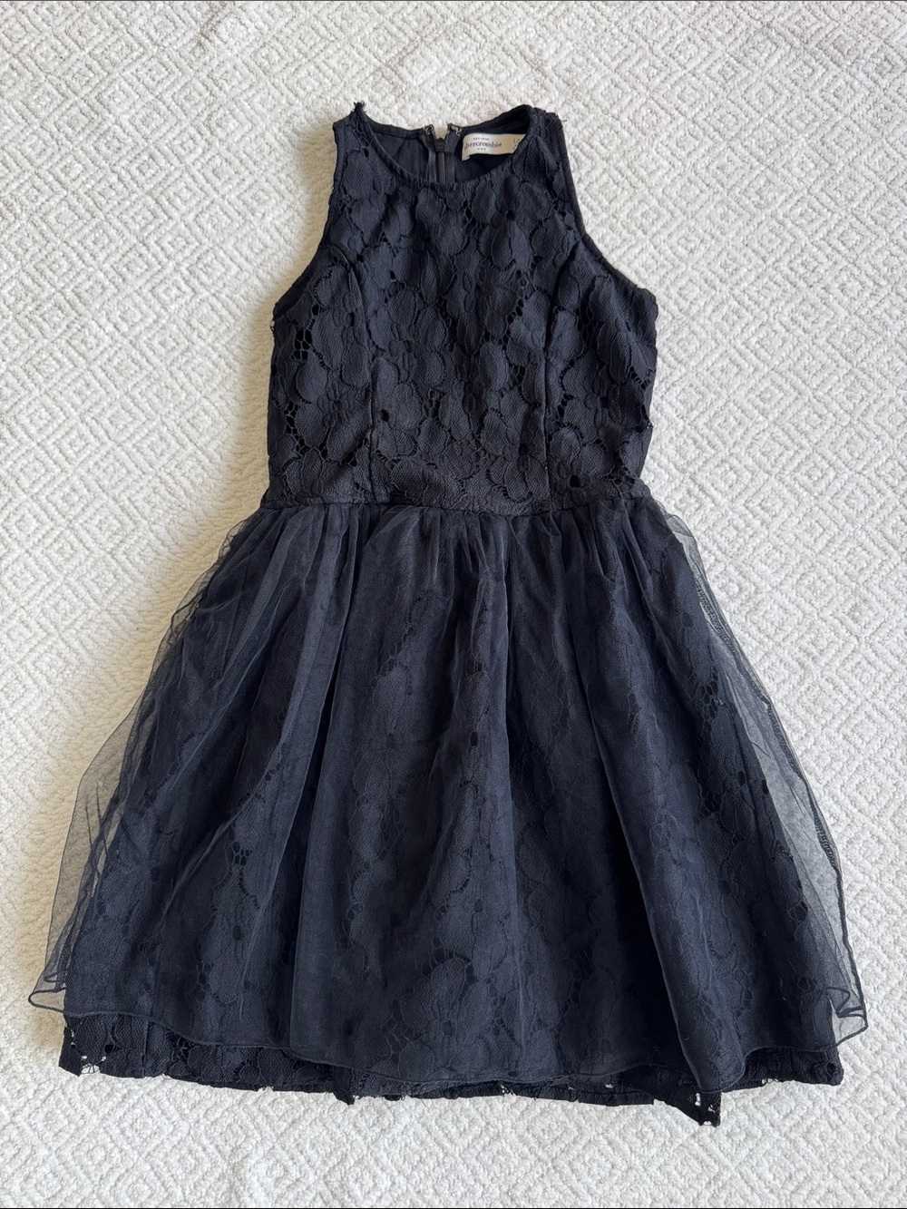 abercrombie kids Black Lace & Tulle Party Dress Sz 14